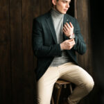 Man in suit in studio